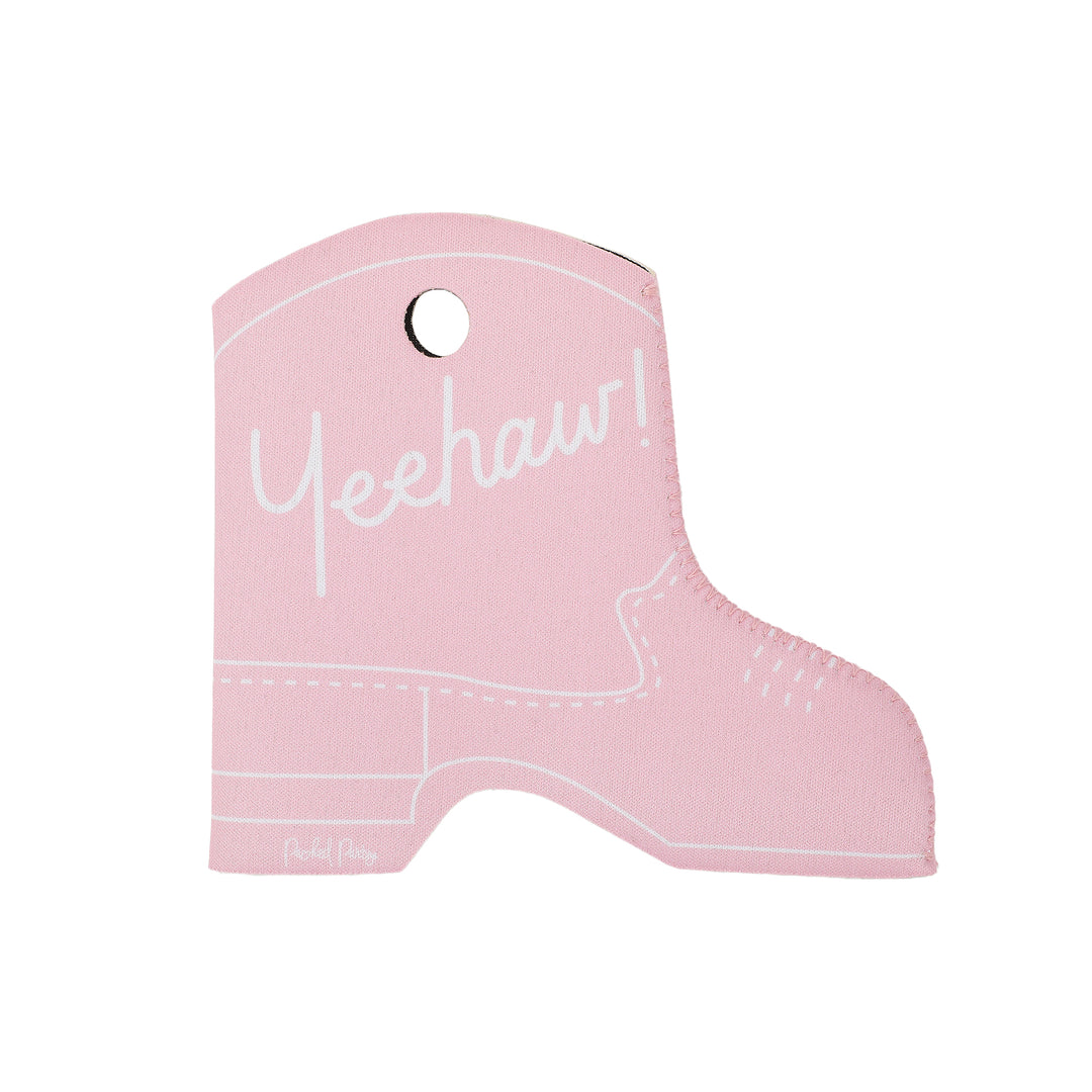 Packed Party Yeehaw Cowboy Boot Can Coolers Set of 4 - Insulated Neoprene Boot-Shaped Drink for Standard 12 oz Cans, Western and Bachelorette Parties