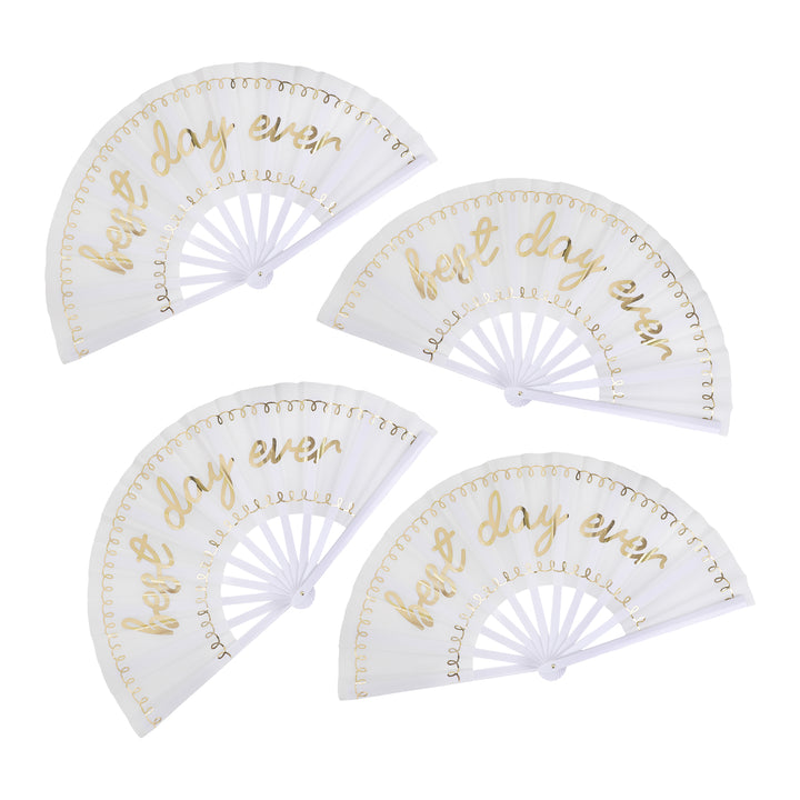 Packed Party Best Day Ever 4-Pack Novelty Jumbo Bridal Fans