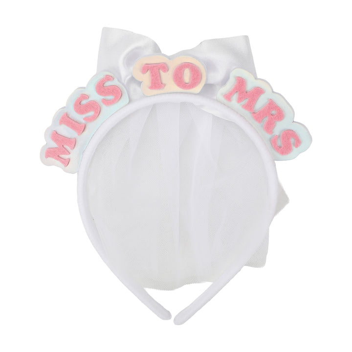Packed Party Miss To Mrs &amp; Bride Squad 4-pack Novelty Bridal Headbands for Bachelorette Parties and Bridal Showers