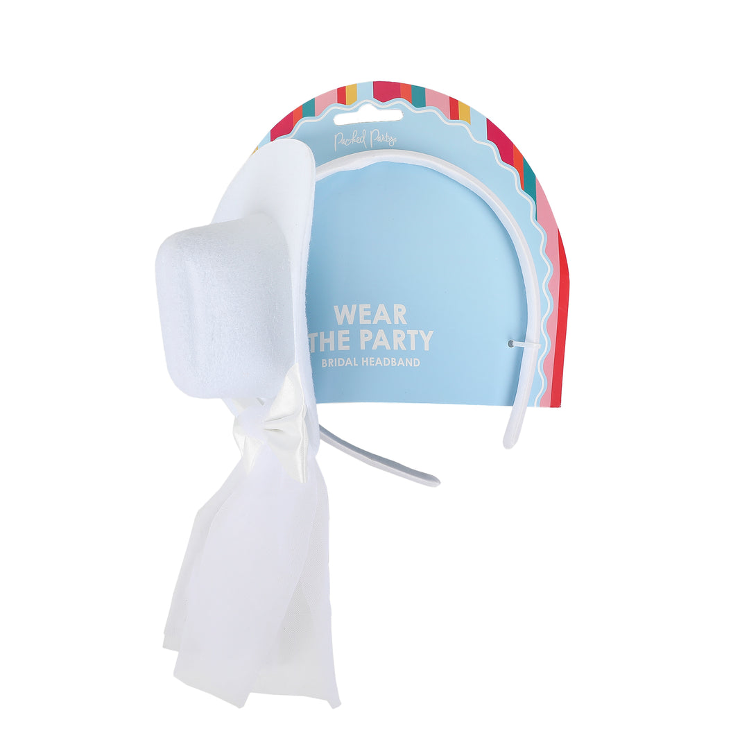 Packed Party Cowboy Hat &amp; Veil Novelty Bridal Headband