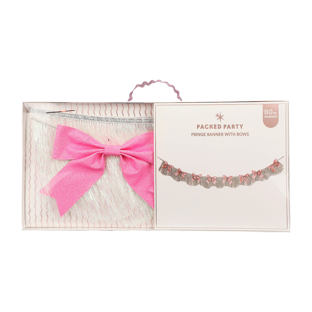 Glitter Bows &amp; Fringe Reusable Party Garland