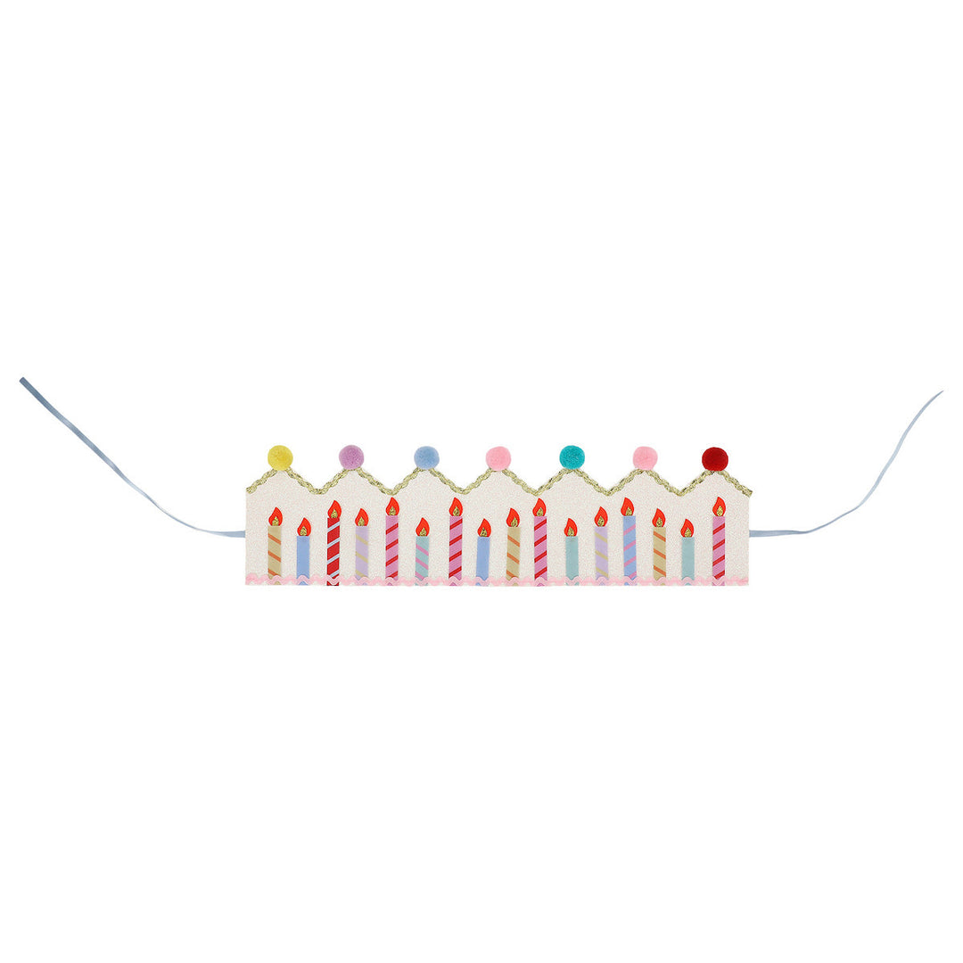 Birthday Wishes Reusable Pom Pom Crown