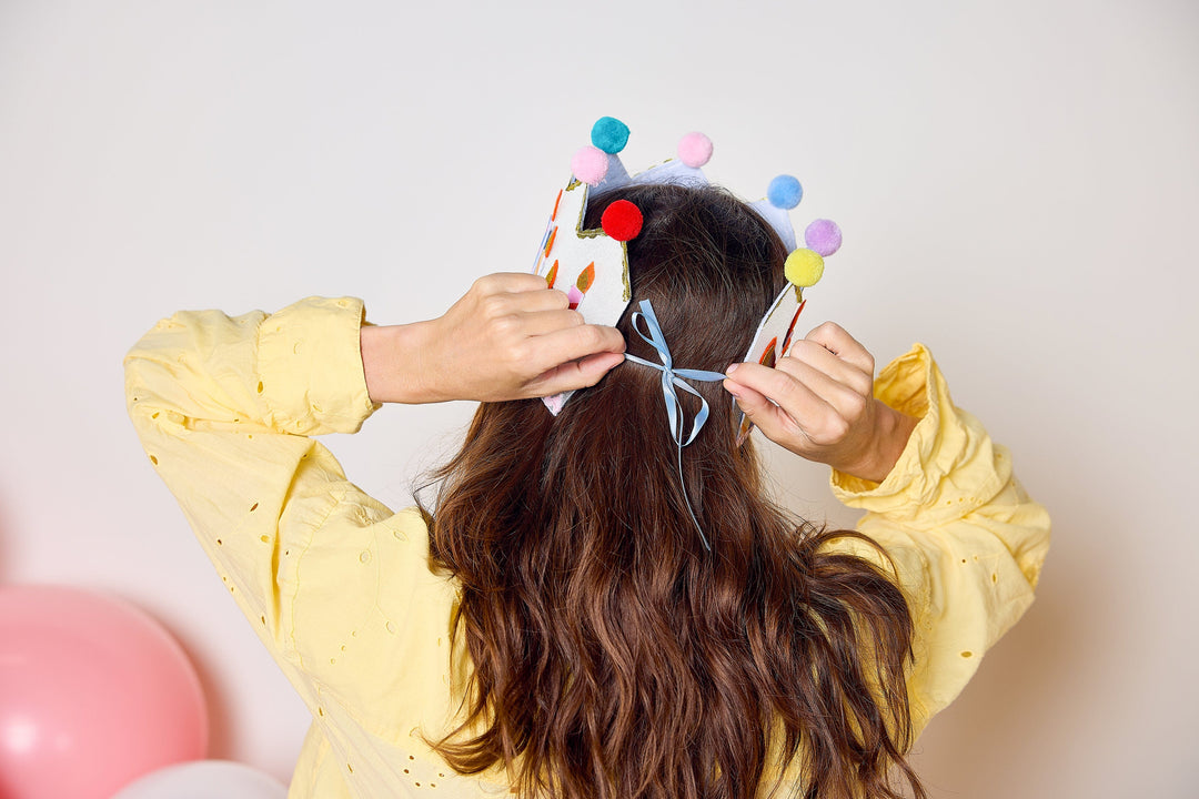 Birthday Wishes Reusable Pom Pom Crown
