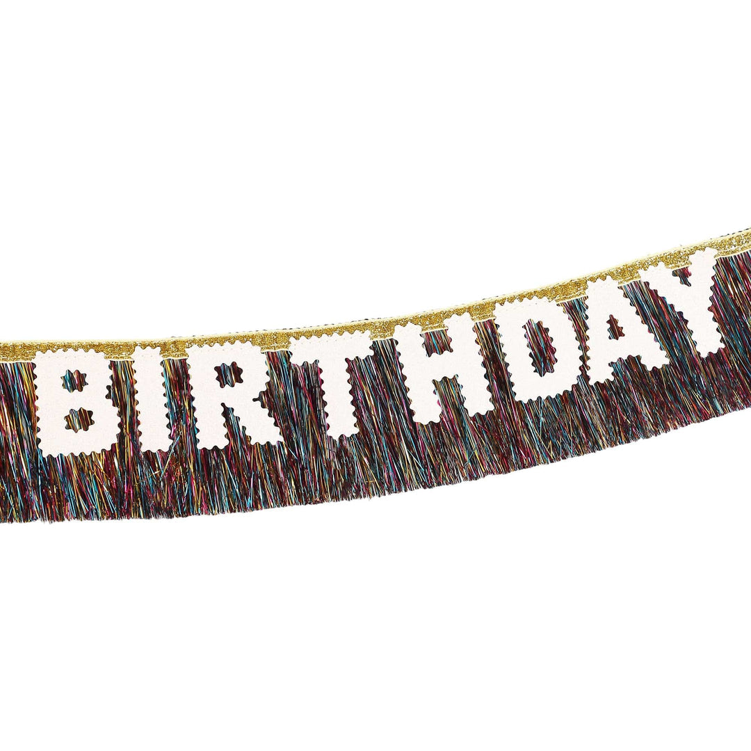 Birthday Vibes Tinsel &amp; Glitter Sash