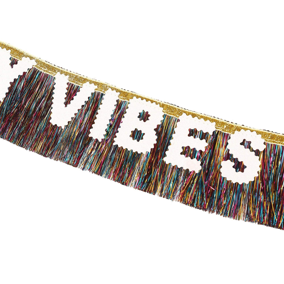Birthday Vibes Tinsel &amp; Glitter Sash