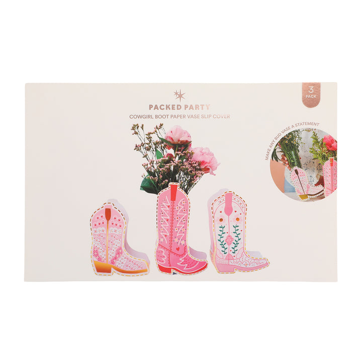 Boot Scoot Blooms Pop-Up Vase Slip Covers (set of 3)
