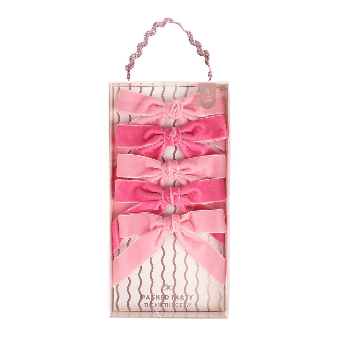 Pink Anything Clip-On Bow Set (5 ct)