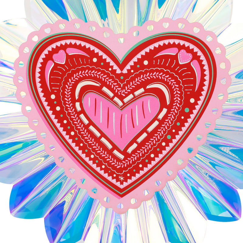 Decorative Valentine Hearts Pack - Garland & Table Decor (set of 6)