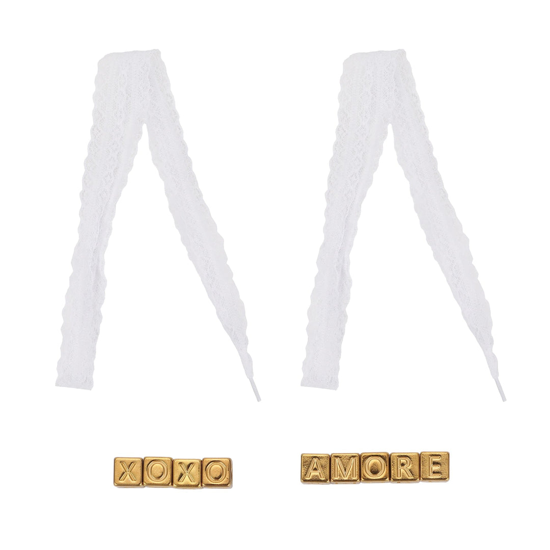 XOXO Shoe Lace &amp; Charm Set