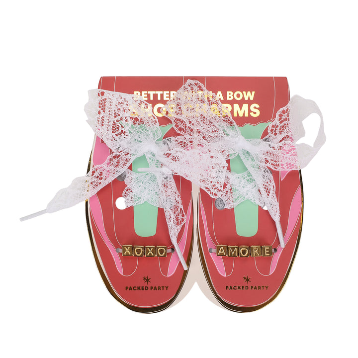 XOXO Shoe Lace &amp; Charm Set