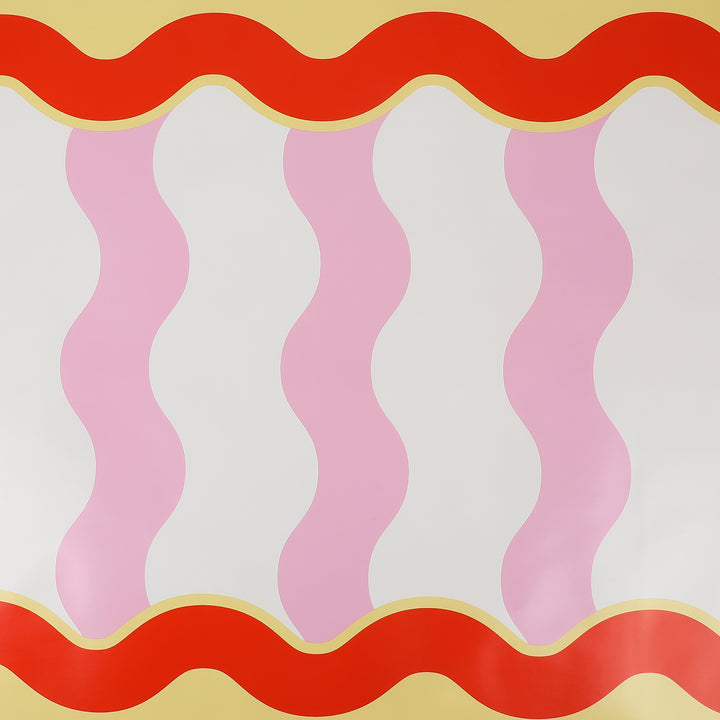 Groovy Waves Paper Table Runner (25 foot, cut to fit)