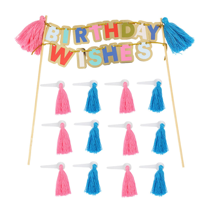 Birthday Wishes Tassel Cake Topper
