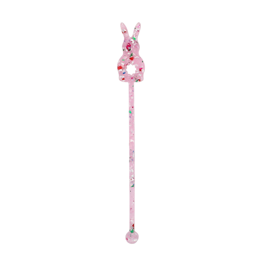 Confetti Bunny Acrylic Drink Stirrers (4 ct)