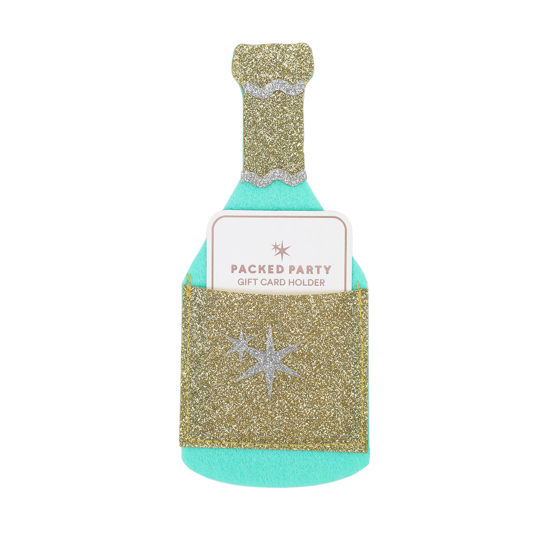 Champagne Bottle Gift Card Holder