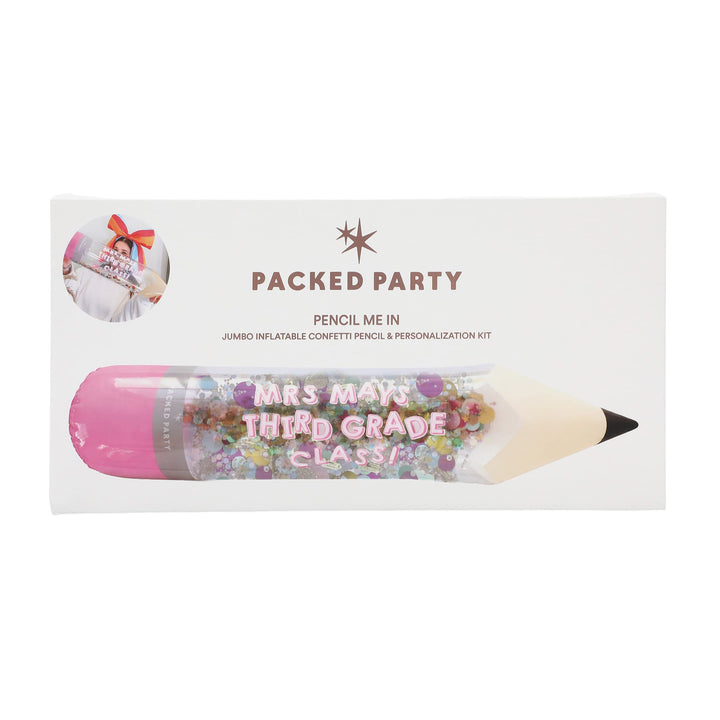Packed Party Customizable Jumbo Inflatable Pencil And Sticker Kit
