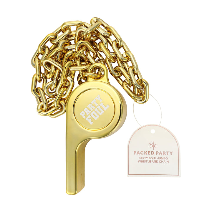 Party Foul Jumbo Whistle &amp; Chain