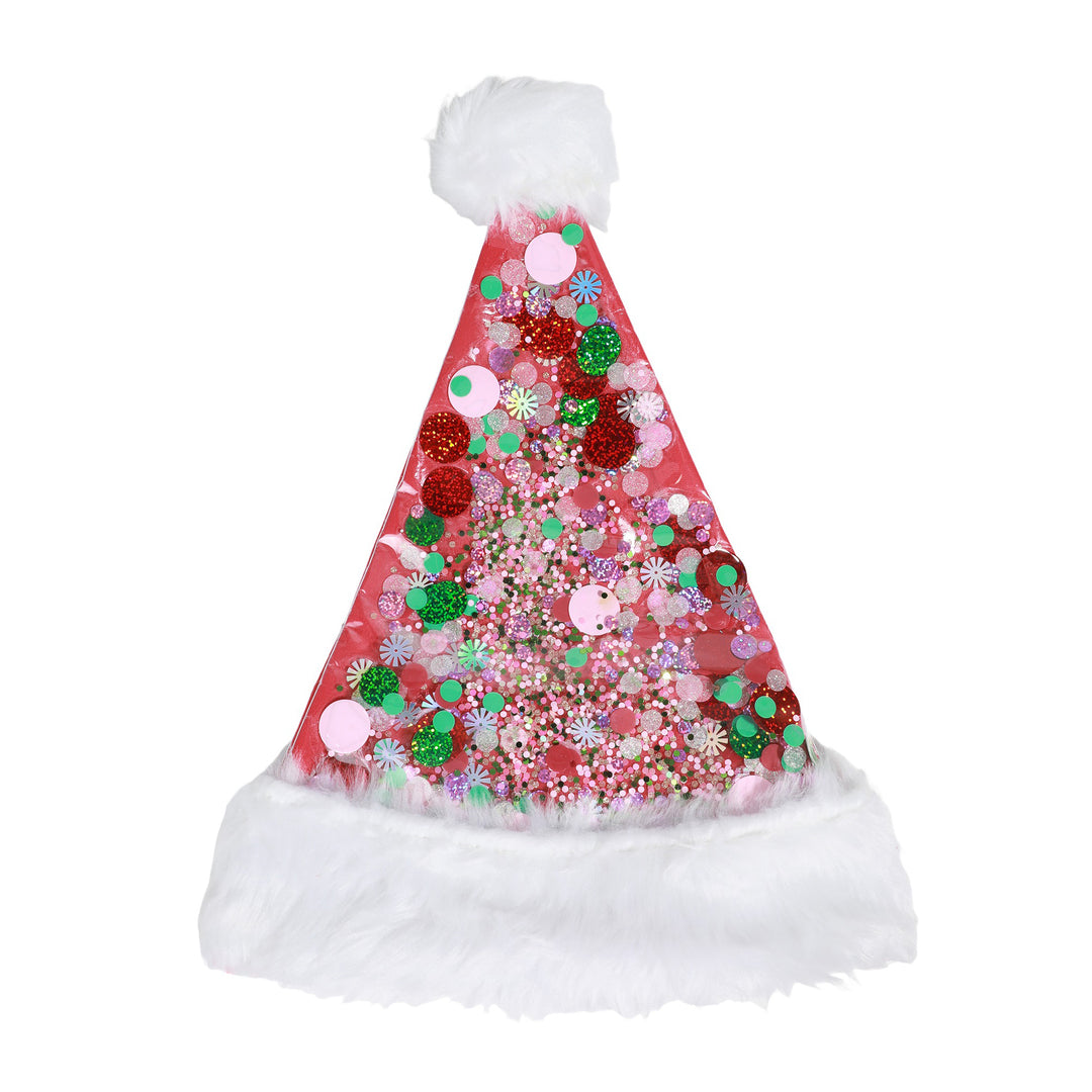 Packed Party Trapped Confetti Santa Hat Party Accessory