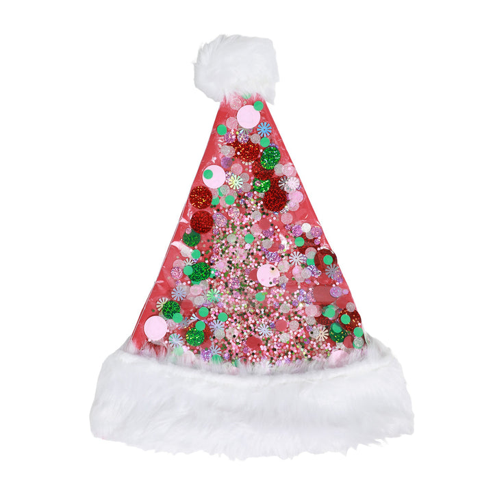 Packed Party Trapped Confetti Santa Hat Party Accessory