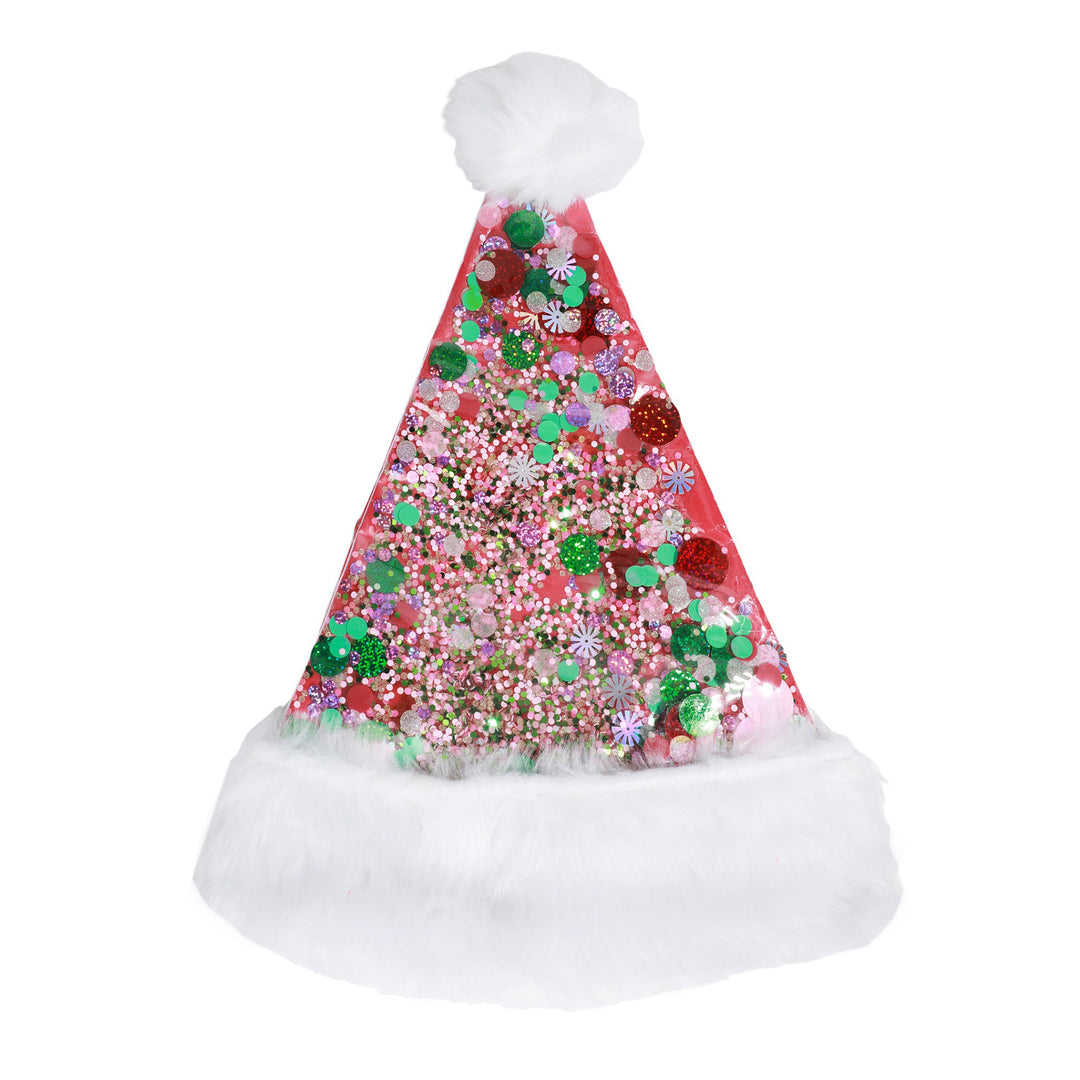 Packed Party Trapped Confetti Santa Hat Party Accessory
