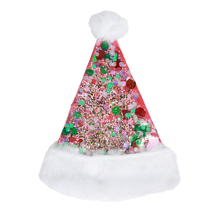 Packed Party Trapped Confetti Santa Hat Party Accessory