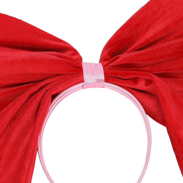 Packed Party Giant Velvet Bow Headband, Red