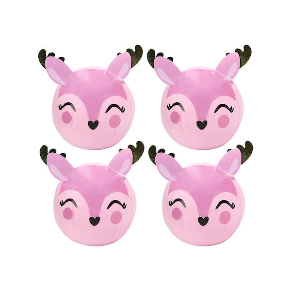 Pink Reindeer Holiday Surprise Balls (4 count)