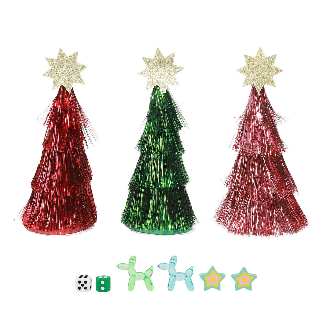 Colorful Tinsel Christmas Tree Confetti Crackers (6 Count)