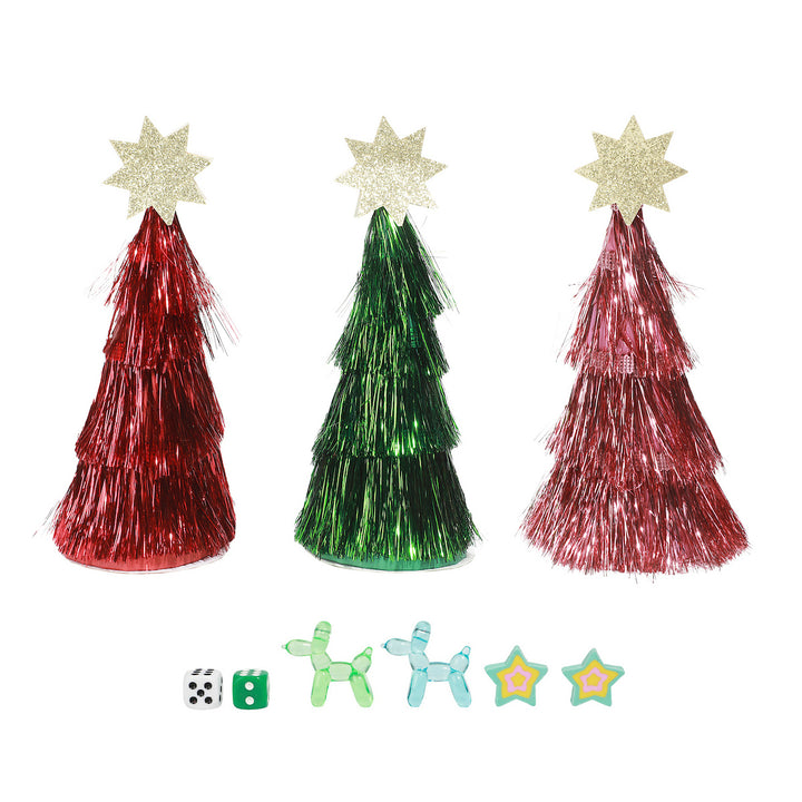 Colorful Tinsel Christmas Tree Confetti Crackers (6 Count)
