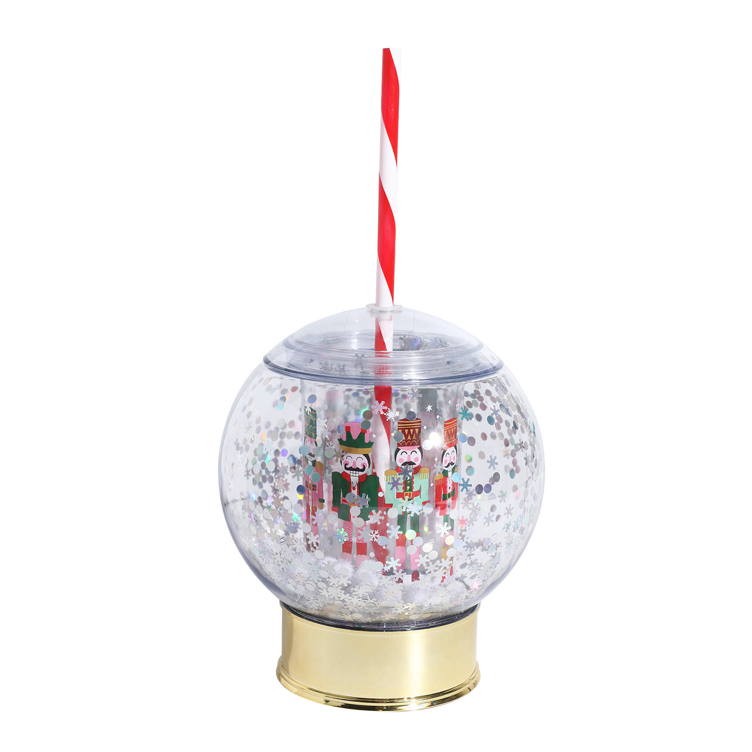 Packed Party Nutcracker Snow Globe Sipper Novelty Cup