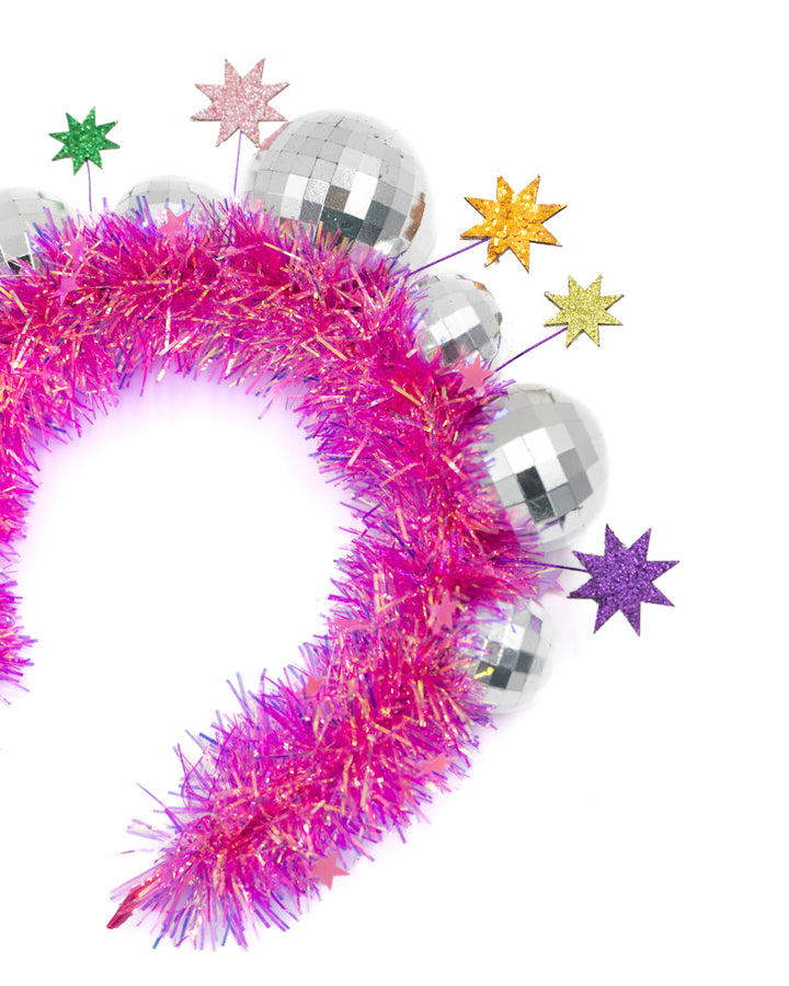 Let It Shine Pink Disco Novelty Headband