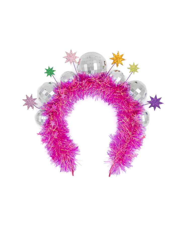 Let It Shine Pink Disco Novelty Headband