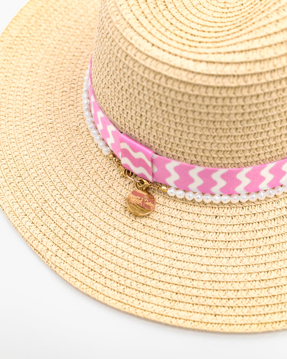Straw Sun Hat with Charms