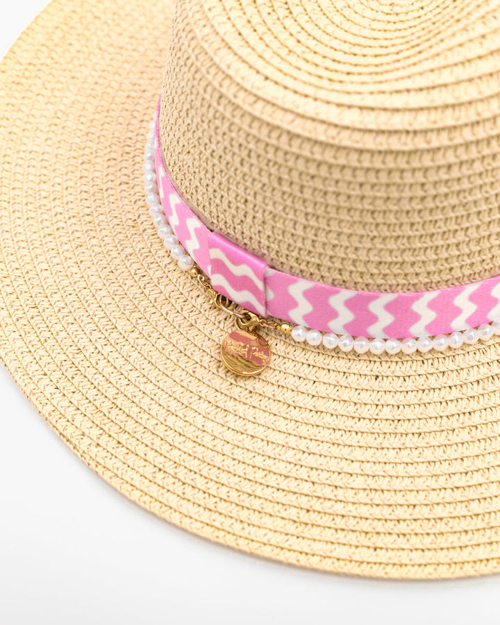 Straw Sun Hat with Charms