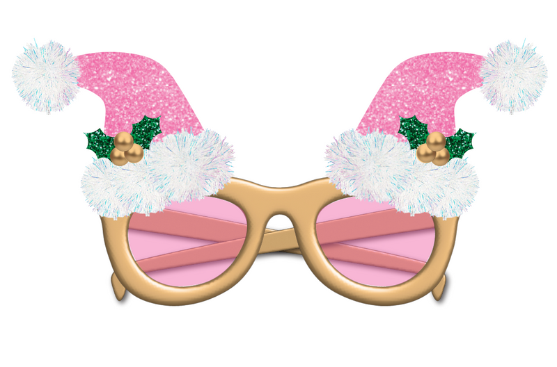 Pinkmas Party Novelty Glasses