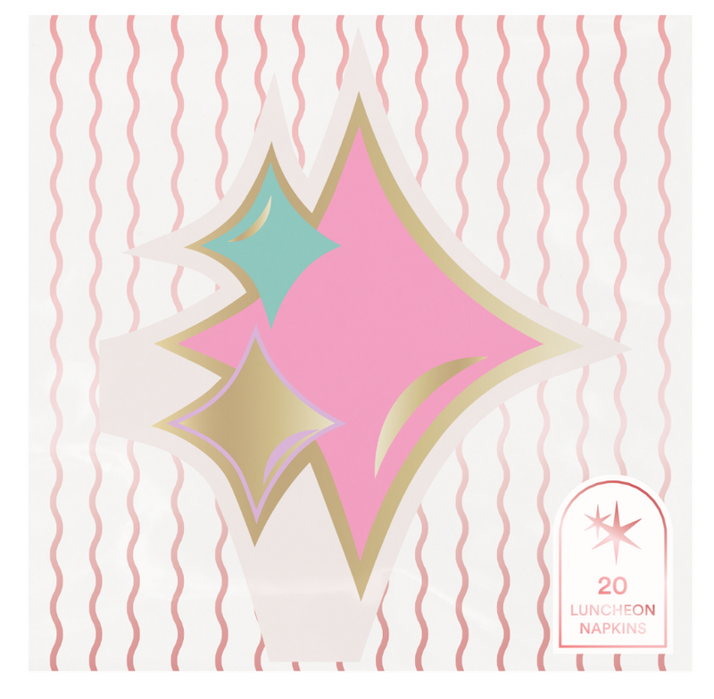 Just Sparkle Diecut Dessert Napkin Set