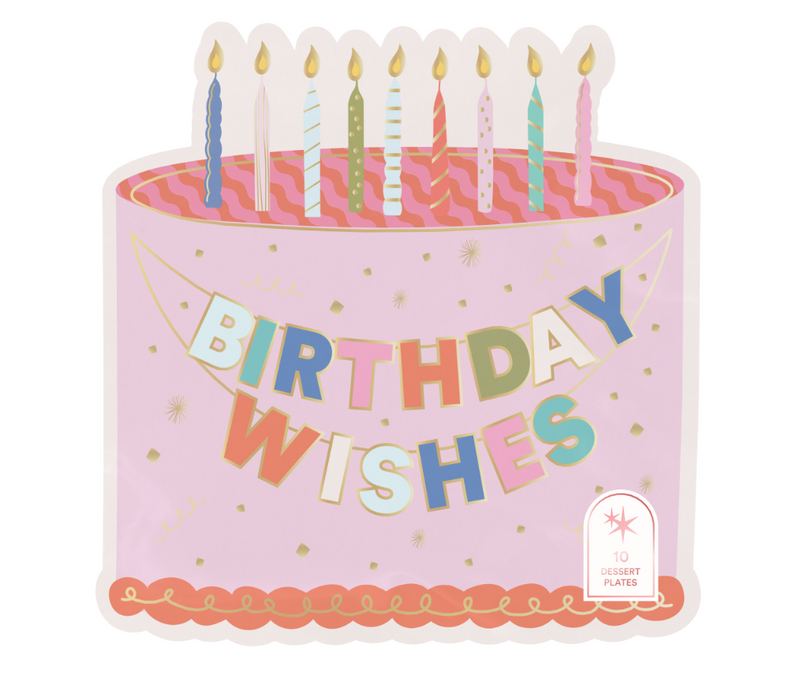 Birthday Wishes Diecut Cake Napkin Set