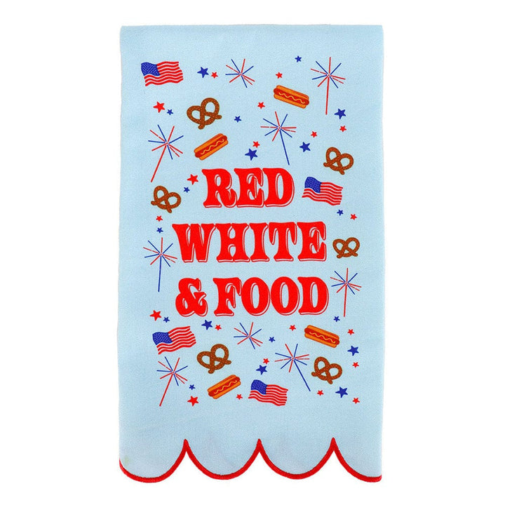 Red, White, &amp; Food Patriotic Cotton Tea Towel