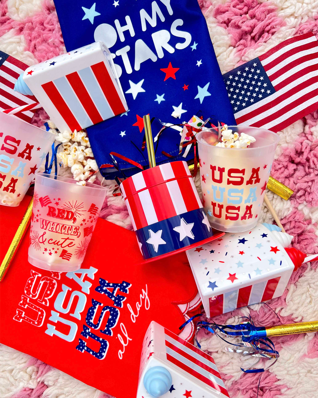 USA All Day Patriotic Cotton Tea Towel
