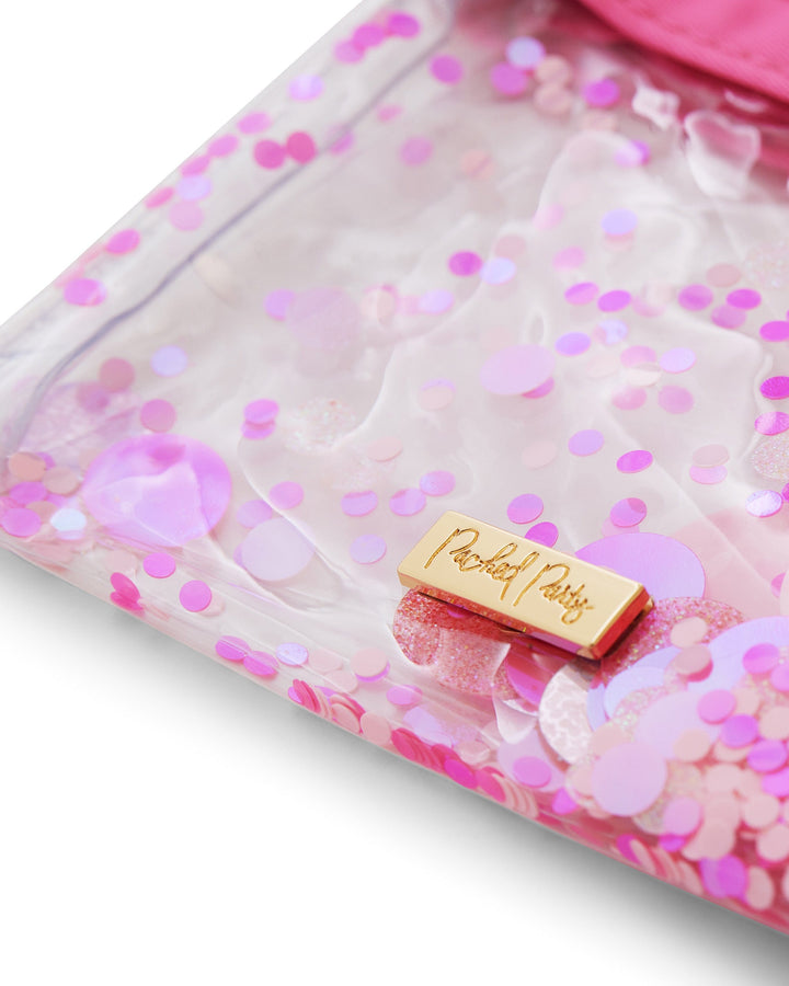 Pink Party Confetti Mini Wallet Keychain