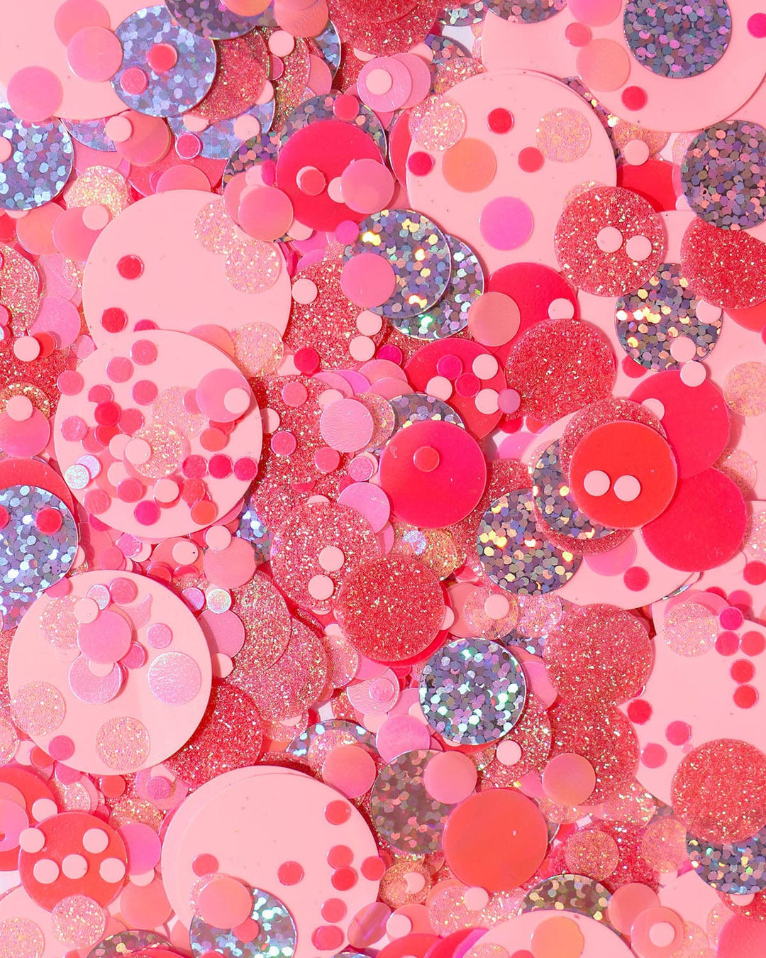 Pink Party Confetti Mini Wallet Keychain