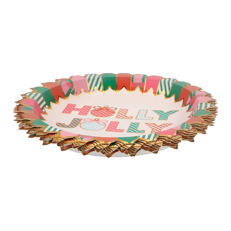 Holly Jolly Celebration Dessert Plate