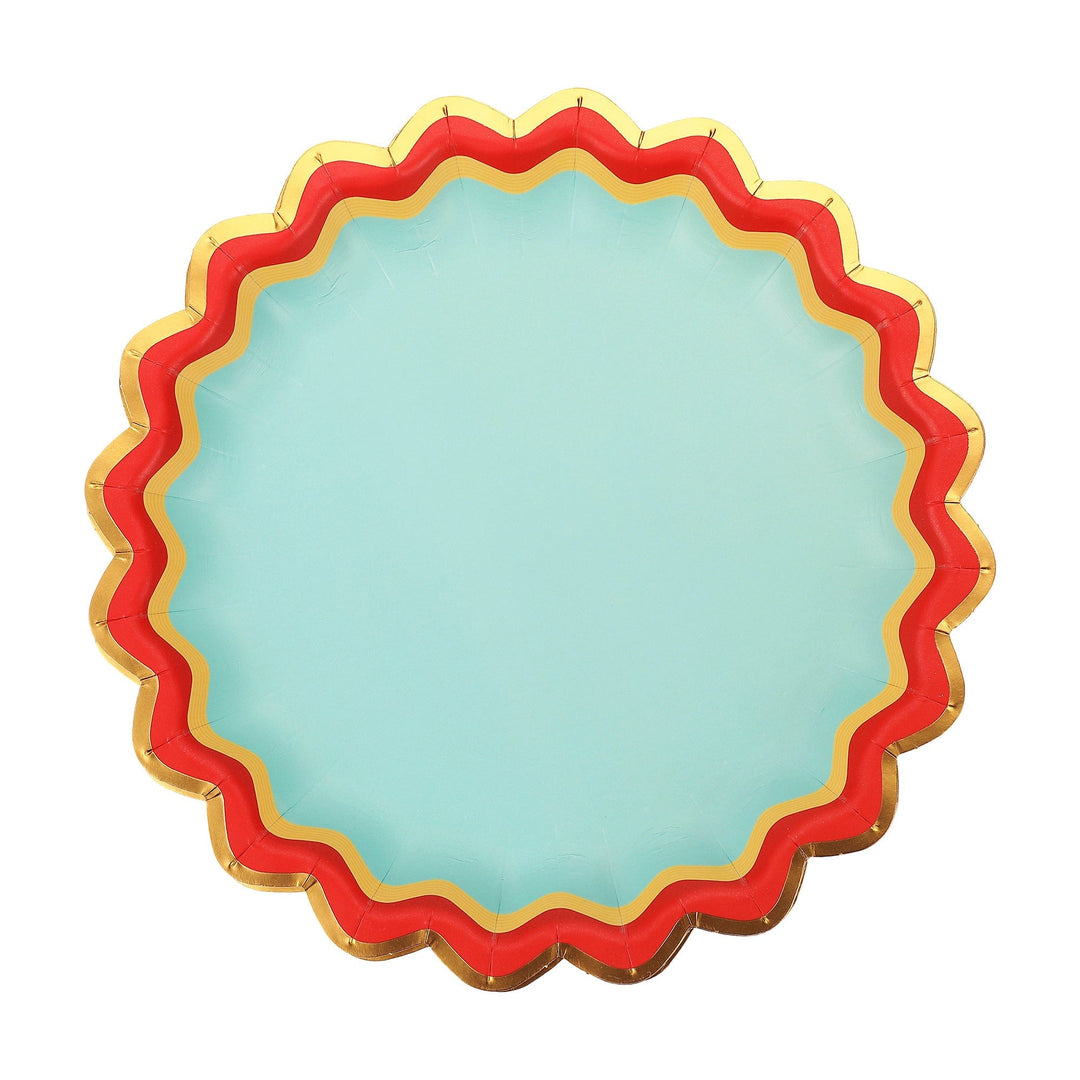 Rainbow Ric Rac Assorted Dessert Plates (10 ct)