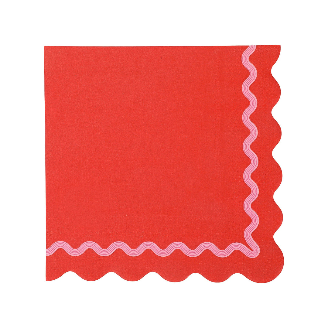 Rainbow Ric Rac Assorted Lunch Napkins (20 ct, 5 colors)
