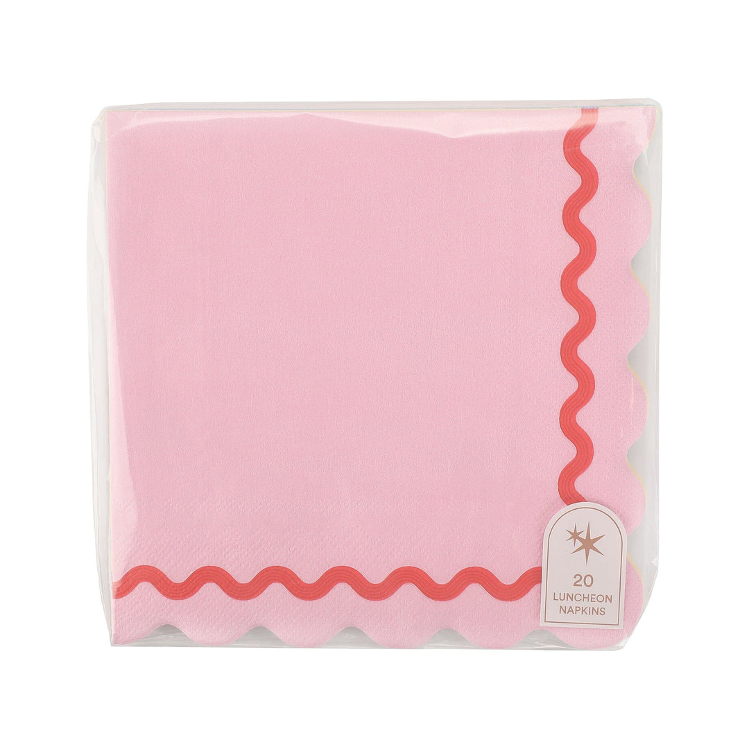 Rainbow Ric Rac Assorted Lunch Napkins (20 ct, 5 colors)