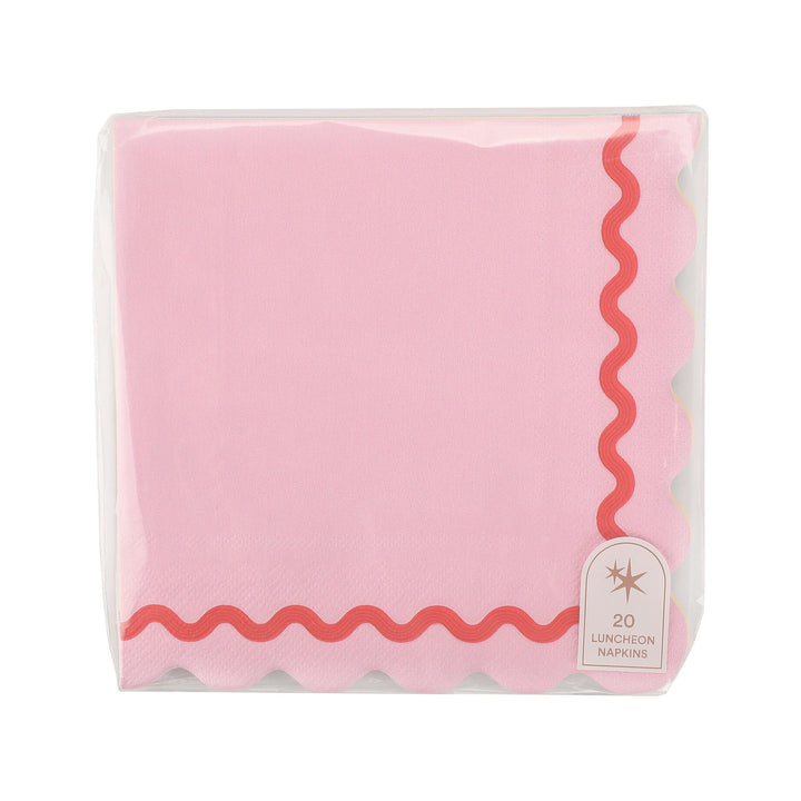 Rainbow Ric Rac Assorted Lunch Napkins (20 ct, 5 colors)