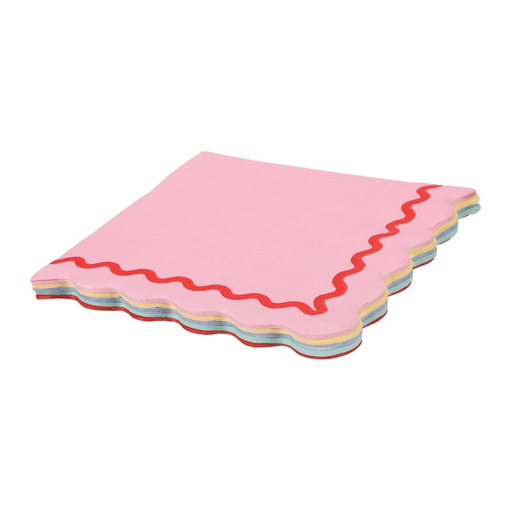 Rainbow Ric Rac Assorted Lunch Napkins (20 ct)