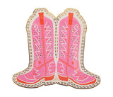 Boot Scoot Blooms Cowboy Boot Dessert Plate Set