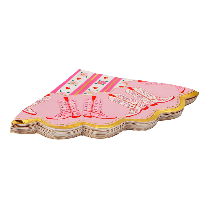 Boot Scoot Blooms Diecut Dessert Napkins (20 ct)