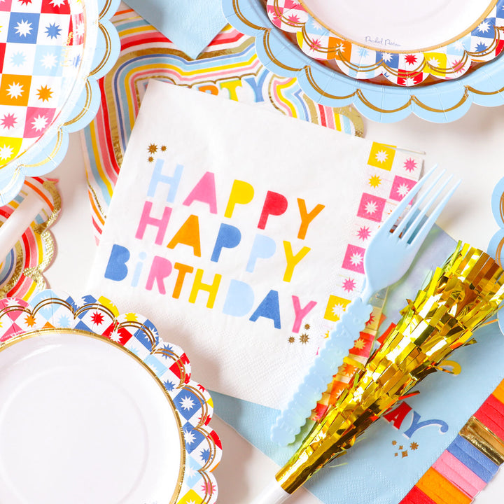 Packed Party Happy Happy Birthday 24-Count 3-Ply Napkin Set
