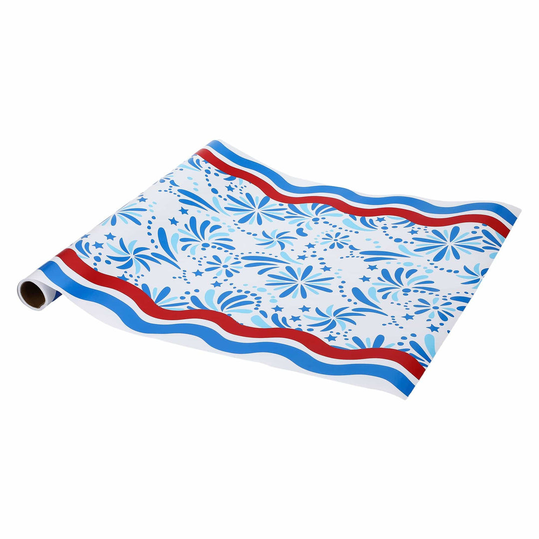 Star Spangled Spark Paper Table Runner (25 ft, cut to fit)